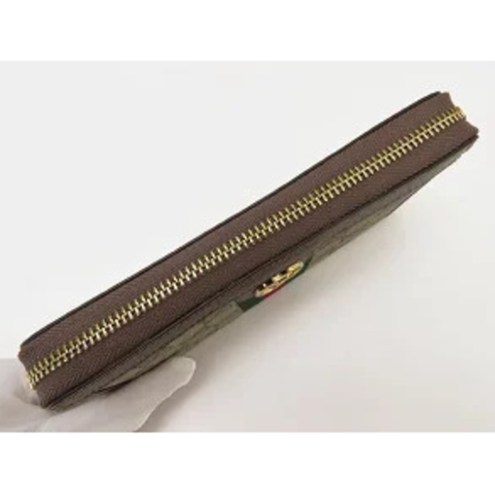 Gucci Ophidia GG Supreme Sherry Zip Around Wallet Round Zipper Long Beige - Picture 4 of 9